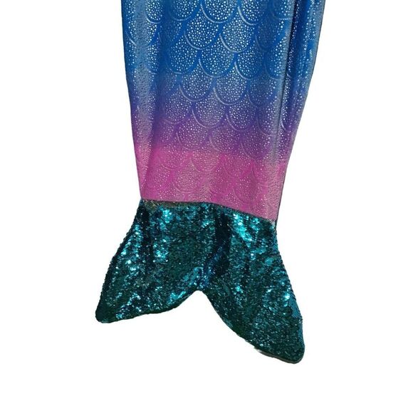 Mermaid Pink Blue Purple Green Wearable Blanket - Picture 2 of 6